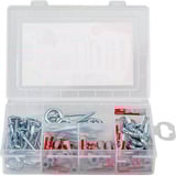 fischer Profi-Box DuoPower + crochet, Cheville Gris clair/Rouge