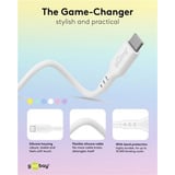 goobay Câble en silicone USB 2.0 turquoise, connecteur USB-C > connecteur USB-C Turquoise