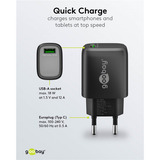 goobay Chargeur rapide USB-A QC (18 W) Noir