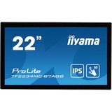 iiyama ProLite TF2234MC-B7AGB, Affichage public Noir, 54,6 cm (21.5"), 1920 x 1080 pixels, Full HD, LED, 8 ms, Noir