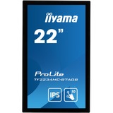 iiyama ProLite TF2234MC-B7AGB, Affichage public Noir, 54,6 cm (21.5"), 1920 x 1080 pixels, Full HD, LED, 8 ms, Noir