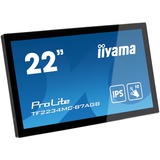 iiyama ProLite TF2234MC-B7AGB, Affichage public Noir, 54,6 cm (21.5"), 1920 x 1080 pixels, Full HD, LED, 8 ms, Noir