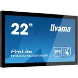 iiyama ProLite TF2234MC-B7AGB moniteur à écran tactile 54,6 cm (21.5") 1920 x 1080 pixels Plusieurs pressions Multi-utilisateur Noir, Affichage public Noir, 54,6 cm (21.5"), 350 cd/m², Full HD, LED, 16:9, 1920 x 1080 pixels