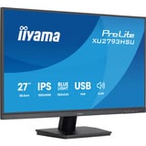 iiyama ProLite XU2793HSU-B7 écran plat de PC 68,6 cm (27") 1920 x 1080 pixels Full HD LED Noir Moniteur  Noir (Mat), 68,6 cm (27"), 1920 x 1080 pixels, Full HD, LED, 1 ms, Noir