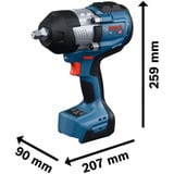 Bosch Clé à chocs sans fil GDS18V-1400 Professional, 18 Volts, Visseuse à choc Bleu/Noir
