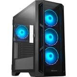 Chieftec APEX GA-01B-TG-OP ATX Midi Tower Noir, boîtier pc Noir | 2x USB-A | 1x USB-C | RGB | Window