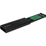 Chieftec CEB-M2C-TL Boîtier de disques de stockage Boîtier disque dur/SSD Noir M.2 Noir, Boîtier disque dur/SSD, M.2, 10 Gbit/s, Connectivité USB, Noir