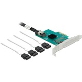 DeLOCK Carte PCI Express avec 4 x SATA 6 Gb/s RAID et HyperDuo, Carte d'interface 