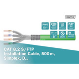 Digitus Câble d'installation professionnel Cat.8.2 S/FTP simplex, Dca Vert
