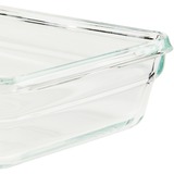 Emsa CLIP & CLOSE N1040600 boîte hermétique alimentaire Rectangulaire 0,7 L Transparent 1 pièce(s) Transparent/Rouge, Boîte, Rectangulaire, 0,7 L, Transparent, Verre, 420 °C