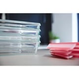 Emsa CLIP & CLOSE N10406 Rectangulaire Boîte 0,7 L Transparent 1 pièce(s) Transparent/Rouge, Boîte, Rectangulaire, 0,7 L, Transparent, Verre, 420 °C
