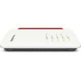 FRITZ! Box 5690 Routeurs sans fil, Routeur fibre optique Box 5690, Wi-Fi 7 (802.11be), Bi-bande (2,4 GHz / 5 GHz), Ethernet/LAN, Rouge, Blanc, Routeur
