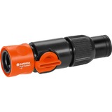 GARDENA Raccord de tuyau avec vanne de régulation Gris/Orange, Connecteur de tuyau, 3/4", Femelle/Femelle, 1 pièce(s)