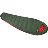 High Peak Sac de couchage momie Pak 1000 ECO Vert foncé/Rouge