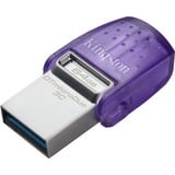 Kingston DataTraveler microDuo 3C 64 Go, Clé USB Violet/transparent, USB-A + USB-C