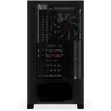 Krux Palum boîtier midi tower Noir/bois | 2x USB-A | 1x USB-C | Verre Trempé