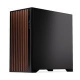 Krux Palum boîtier midi tower Noir/bois | 2x USB-A | 1x USB-C | Verre Trempé