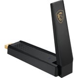 MSI AXE5400 carte et adaptateur d'interfaces USB 2.0, Adaptateur WLAN USB Type-A, USB 2.0, Mâle, Noir, Windows 10, Windows 11, 102 mm