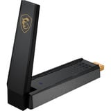 MSI AXE5400 carte et adaptateur d'interfaces USB 2.0, Adaptateur WLAN USB Type-A, USB 2.0, Mâle, Noir, Windows 10, Windows 11, 102 mm