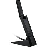 MSI AXE5400 carte réseau WLAN 2402 Mbit/s, Adaptateur WLAN Sans fil, USB, WLAN, Wi-Fi 6E (802.11ax), 2402 Mbit/s, Noir