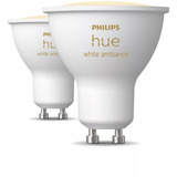 Philips Hue White Ambiance GU10 Pack double de spots intelligents, Lampe à LED 