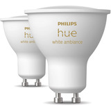 Philips Hue White Ambiance GU10 Pack double de spots intelligents, Lampe à LED 