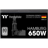 Thermaltake HAMBURG ATX3.1 alimentation  650 watt Noir, 2x PCIe