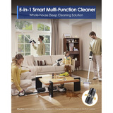 Tineco Interrupteur au sol S6 Stretch, Aspirateur sec/humide 