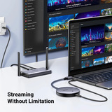 UGREEN CM586 HDMI 1x HDMI + 1x VGA, Extension HDMI Argent, HDMI, 1x HDMI + 1x VGA, 3840 x 2160 pixels, Gris, 4K Ultra HD, 50 m