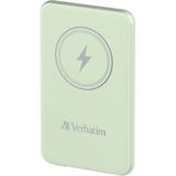 Verbatim Charge 'n' Go Lithium Polymère (LiPo) 5000 mAh Recharge sans fil Vert, Powerbank Vert clair, 5000 mAh, Lithium Polymère (LiPo), Quick Charge 3.0, Recharge sans fil, Vert