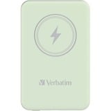 Verbatim Charge 'n' Go Lithium Polymère (LiPo) 5000 mAh Recharge sans fil Vert, Powerbank Vert clair, 5000 mAh, Lithium Polymère (LiPo), Quick Charge 3.0, Recharge sans fil, Vert