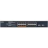 Zyxel XMG1915-18EP Géré L2 2.5G Ethernet (100/1000/2500) Connexion Ethernet, supportant l'alimentation via ce port (PoE), Switch Géré, L2, 2.5G Ethernet (100/1000/2500), Connexion Ethernet, supportant l'alimentation via ce port (PoE), Grille de montage