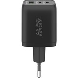 goobay 65W GaN USB-C PD Multiport Quick Charger Nano, Chargeur Noir