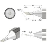 iFixit Pointe de soudure FixHub en forme de couteau 1,4 mm, Fer à souder Argent