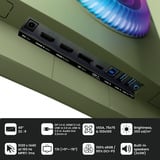 Arozzi Nova 49TUW165 49" Moniteur UltraWide gaming incurvé Vert, 1x DisplayPort, 2x HDMI, 2x USB-A, 165 Hz