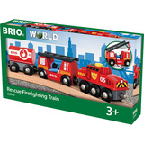 BRIO Train des Pompiers, Jeu véhicule Rouge/Noir, Garçon/Fille, 3 an(s), Noir, Rouge
