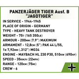 COBI Panzerjäger Tiger Ausf. B Jagdtiger, Jouets de construction 
