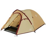 Coleman Darwin 3 Plus Summer, Tente Beige/rouge foncé
