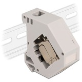 DeLOCK Adaptateur sur rail DIN avec module Keystone RJ-45 > Cat.6a LSA, Module de Keystone Gris