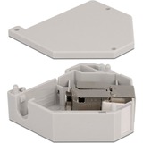 DeLOCK Adaptateur sur rail DIN avec module Keystone RJ-45 > Cat.6a LSA, Module de Keystone Gris