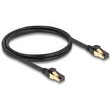 DeLOCK Câble réseau RJ-45 Cat.6a S/FTP, avec câble brut Cat.7 Noir