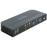 DeLOCK HDMI KVM Switch kvm-switch Noir, 4K 60 Hz, USB 3.0, Audio