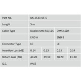Digitus Câble de raccordement LWL, duplex, connecteur LC > LC, multimode OM5 Citron vert