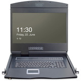 Digitus Console modulaire 19", Switch KVM Noir