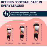 HUDORA Protège-tibias avec protection de la cheville, Accessoires Rouge