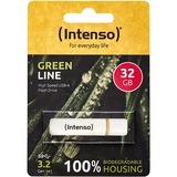 Intenso Green Line 32 GB, Clé USB Beige/Marron