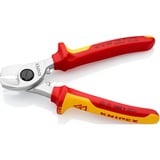 KNIPEX Coupe-câbles 95 16 165, Tenailles de cran isolées par gaines bi-matière, certifiées VDE