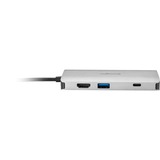 Kensington UH1400P Station d’accueil mobile USB-C 8 en 1 sans pilote, Station d'accueil Argent, USB 3.2 Gen 1 (3.1 Gen 1) Type-C, 85 W, 10,100,1000 Mbit/s, Noir, Argent, MicroSD (TransFlash), SD, Chine