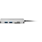 Kensington UH1400P Station d’accueil mobile USB-C® 8 en 1 sans pilote, Station d'accueil Argent, USB 3.2 Gen 1 (3.1 Gen 1) Type-C, 85 W, 10,100,1000 Mbit/s, Noir, Argent, MicroSD (TransFlash), SD, Chine