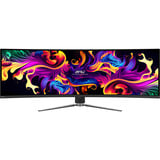 MSI MPG 491CQPXDE QD-OLED écran plat de PC 124,5 cm (49") 5120 x 1440 pixels Dual QHD Noir Moniteur UltraWide gaming incurvé Noir, 1x DisplayPort, 2x HDMI, 1x USB-C, 2x USB-A, 240 Hz, 124,5 cm (49"), 5120 x 1440 pixels, Dual QHD, QD-OLED, 0,03 ms, Noir